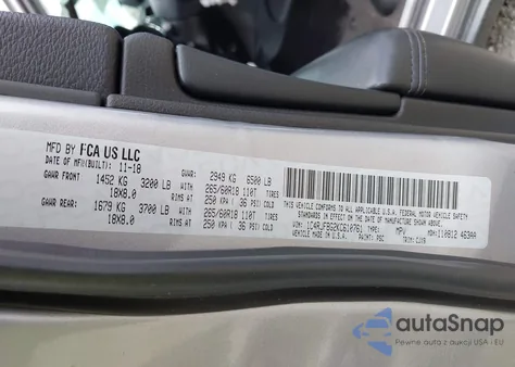 2019 Jeep Grand Cherokee Limited 4X4 z USA, uszkodzony, nr VIN 1C4RJFBG2KC610761